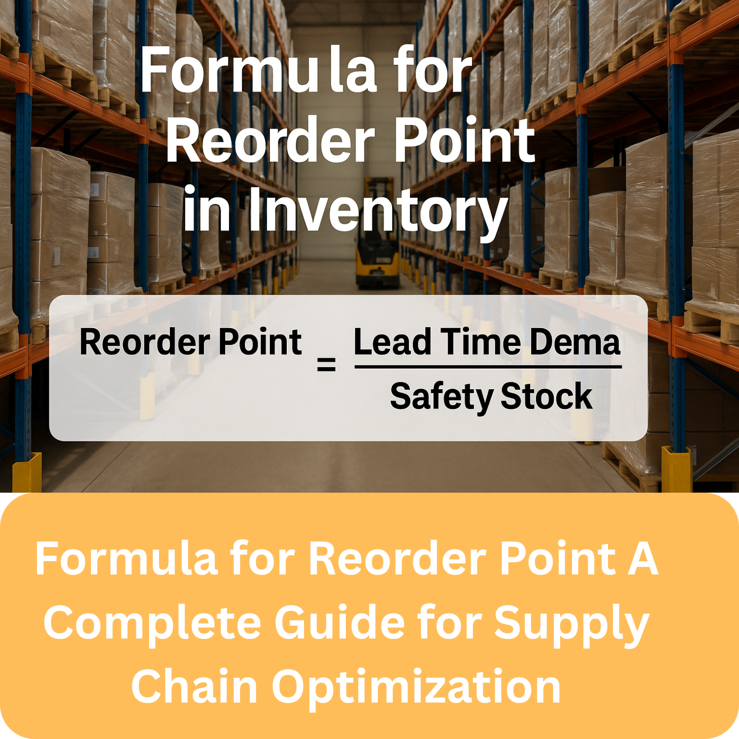 Formula for Reorder Point A Complete Guide for Supply Chain Optimization
